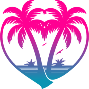 Lovisland heart palms logo